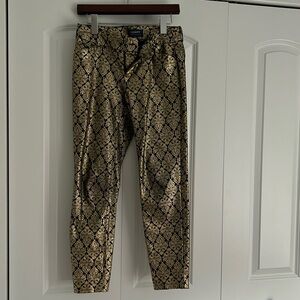 Old Navy Metallic Gold Pixie Pants, Size 0